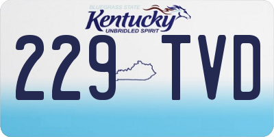 KY license plate 229TVD