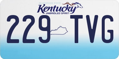KY license plate 229TVG