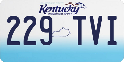 KY license plate 229TVI