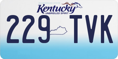 KY license plate 229TVK