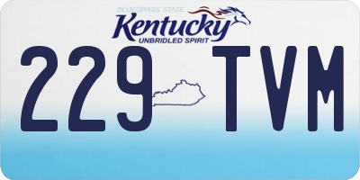 KY license plate 229TVM