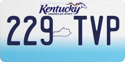 KY license plate 229TVP