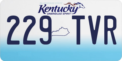 KY license plate 229TVR