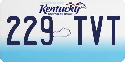 KY license plate 229TVT