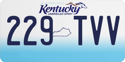 KY license plate 229TVV
