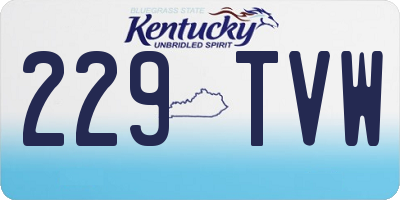 KY license plate 229TVW