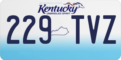 KY license plate 229TVZ