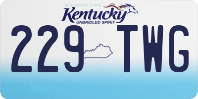 KY license plate 229TWG