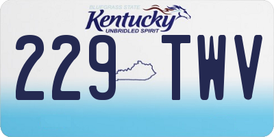 KY license plate 229TWV