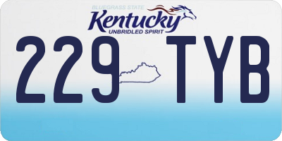 KY license plate 229TYB