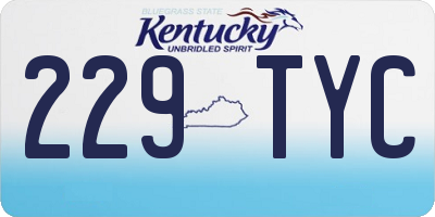 KY license plate 229TYC