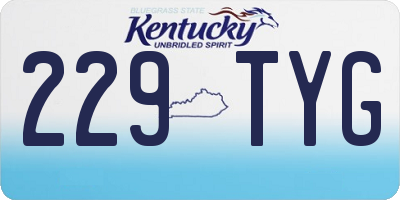 KY license plate 229TYG