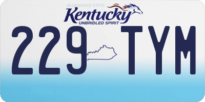 KY license plate 229TYM
