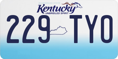 KY license plate 229TYO