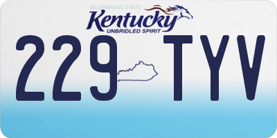 KY license plate 229TYV