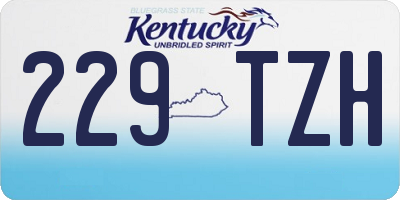 KY license plate 229TZH