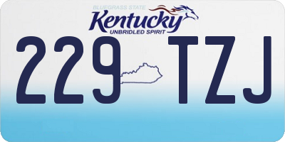 KY license plate 229TZJ