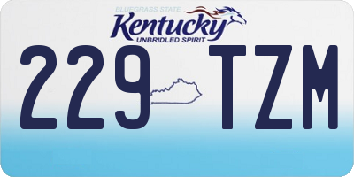 KY license plate 229TZM