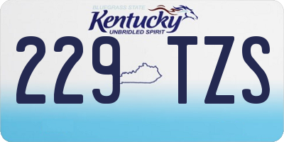 KY license plate 229TZS