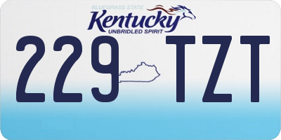 KY license plate 229TZT