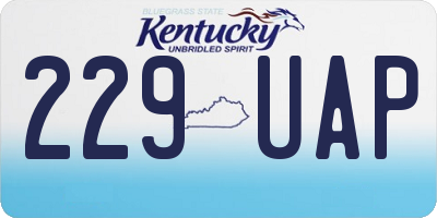 KY license plate 229UAP