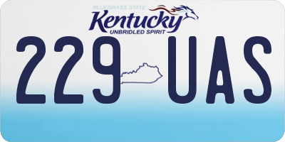 KY license plate 229UAS