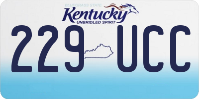 KY license plate 229UCC