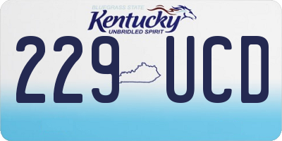 KY license plate 229UCD
