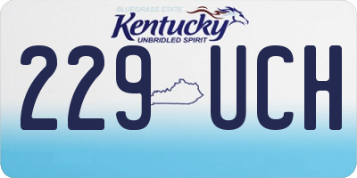 KY license plate 229UCH
