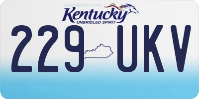 KY license plate 229UKV