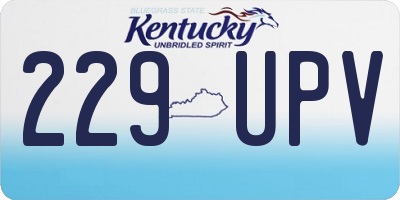 KY license plate 229UPV