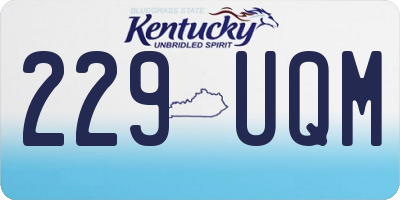 KY license plate 229UQM