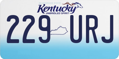 KY license plate 229URJ