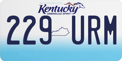 KY license plate 229URM