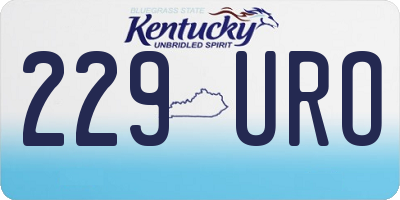 KY license plate 229URO