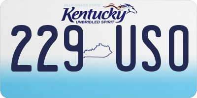 KY license plate 229USO