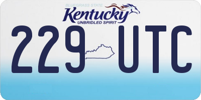 KY license plate 229UTC