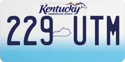 KY license plate 229UTM
