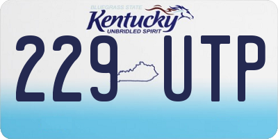KY license plate 229UTP