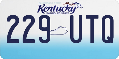 KY license plate 229UTQ