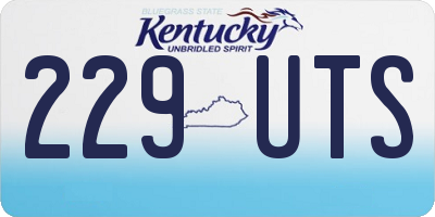 KY license plate 229UTS