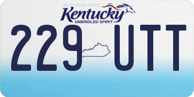 KY license plate 229UTT