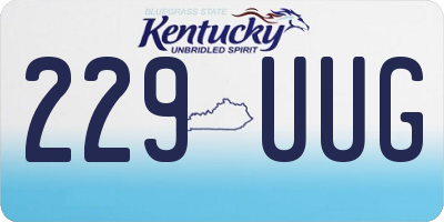 KY license plate 229UUG