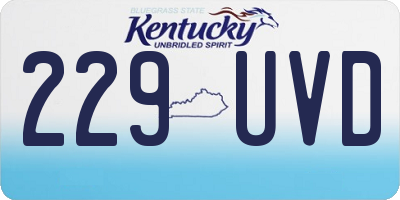 KY license plate 229UVD