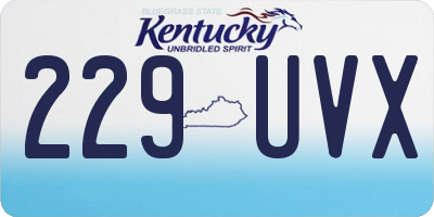 KY license plate 229UVX