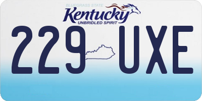 KY license plate 229UXE