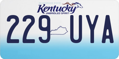 KY license plate 229UYA