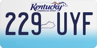 KY license plate 229UYF
