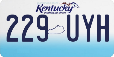 KY license plate 229UYH
