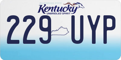 KY license plate 229UYP